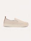 Tênis Slip On Confort Couro - Off White