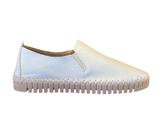 Tênis slip on confort em couro