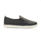 Tênis Slip On Couro Celeste Dayane Magalhães Preto