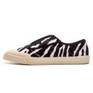 Tênis slip On de zebra feminino com solado de borracha