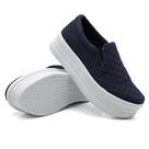 Tênis Slip On Feminino Liso Moda Casual Calce Fácil Linha Conforto Moderno Tendência Mulher Fashion