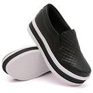 Tênis Slip On Feminino Liso Moda Casual Calce Fácil Linha Conforto Moderno Tendência Mulher Fashion