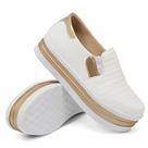 Tênis Slip On Feminino Sola Borracha Macia Plataforma Moda Casual Conforto Praticidade