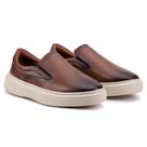 Tênis Slip On Iate Estilo Shoes Masculino Couro Confortável Calce Fácil