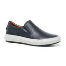 Tênis Slip On Masculino Couro Casual Conforto Estilo Leve