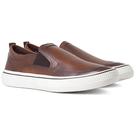 Tênis Slip On Masculino Democrata Denim Fender Couro Elástico Conforto