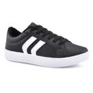 Tenis Slip On Preto Godiva Tiras Branco 333937