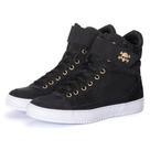 Tenis Sneaker Botinha Academia Bota Fitness Treino Em Couro Preto