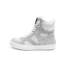 Tenis Sneaker Botinha Couro Cano Alto Unissex Fitness Branco