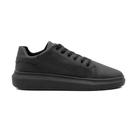 Tenis Sneaker Casual Masculino Sola4cm Couro Eco All Black