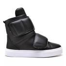 Tênis Sneaker Feminino Cano Alto tiras autocolantes Vegano Fitness Academia