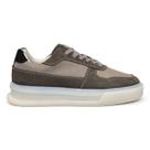 Tênis Sneaker Masculino Couro Legítimo Sola Translucida
