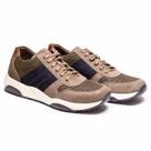 Tênis Sport Masculino Castanho com Detalhes Azul Halfstein