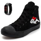 Tênis Star Minnie Masculino E Feminino Relógio Moda Casual