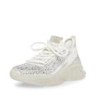 Tênis Steve Madden Maxima branco com vários strass femininos