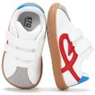Tênis STQ Toddler Girls Wide Toe Box, antiderrapantes, azul/vermelho, 8T
