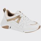 Tênis Street Recort Dourado Feminino Conforto Modare 7401.102.29627
