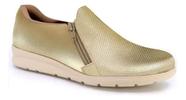 Tenis Usaflex Feminino Em Couro Anti Impacto Ziper Mm1801