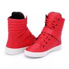 Tenis Vegano Bawmi Cano Alto Feminino Vermelho com Tira academia, ginastica ritmo