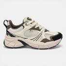 Tênis Via Marte Casual Esportivo Off White com Verde Militar