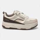 Tênis Via Marte Casual Plataforma Off White com Marrom