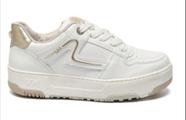 Tenis via marte fem sola alta flat stras casual original top cor:branco goldtamanho:37 Tenis via marte fem sola alta flat stras casual original top cor:branco goldtamanho:37