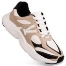 Tênis Vizzano Feminino Chunky Plataforma Original 1440-110 Cor:Cinza+PretoTamanho:37