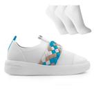 Tênis Vizzano Slip On Feminino + 3 Pares de Meias