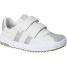Tenis Xua Xua Feminino Branco Listras Prata