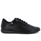 Tênis zíper salto baixo feminino usaflex couro ref:ai3407