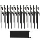 Tent Stakes HOLANHING Heavy Duty, aço forjado de 30 cm, pacote com 24 Tent Stakes HOLANHING Heavy Duty, aço forjado de 30 cm, pacote com 24
