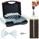 Tent Stakes x-vesolje Heavy Duty Screw-in Metal 20 unidades