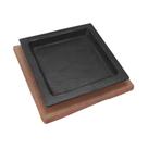 Tepan 16x16 Mini De Ferro Fundido Com Aparador De Madeira