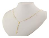 Terço Católico Completo 45 Cm 3 Mm Ouro 18k 750