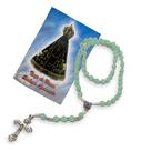 Terço com Folheto Oração Nossa Senhora Aparecida 35cm