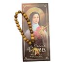 Terço Coroa Novena das Rosas Santa Teresinha conta madeira ARL3461