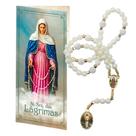 Terço Craquelado Nossa Senhora das Lágrimas com Folheto Novena de Oração