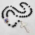 Terço Cristal 8mm Preto - Mod.2 Nossa Senhora Aparecida