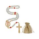 Terço Cristal Luxo Nossa Senhora de Fátima com Saquinho Terço Cristal Luxo Nossa Senhora de Fátima com Saquinho