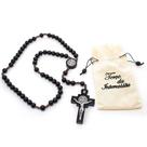 Terço da Intercessão São Bento Madeira 10mm Preto Saquinho