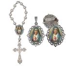 Terço de Carro Nossa senhora das Dores com Broche e Relicario Lembrancinha Religiosa Terços Qualidade Catolico