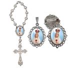Terço de Carro Nossa Senhora de Fatima com Broche e Relicario Lembrancinha Religiosa Terços Qualidade Catolico