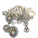 Terço de Noiva de Luxo Arabesco com Broche de Lapela Nossa senhora das Dores Qualidade Resinado Alto Padrão Premium Cas Terço de Noiva de Luxo Arabesco com Broche de Lapela Nossa senhora das Dores Qualidade Resinado Alto Padrão Premium Cas