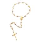 Terço de Nossa Senhora Aparecida dourado trançado contrapino Terço de Nossa Senhora Aparecida dourado trançado contrapino