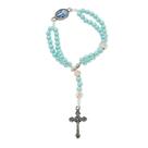 Terço De Pulso Nossa Senhora Das Graças Azul Claro