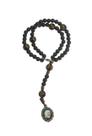 Terço de Pulso Padre Pio - Preto