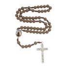 Terço de Santo Antônio com Contas de Pérola Marrom - Item Religioso Terço de Santo Antônio com Contas de Pérola Marrom - Item Religioso