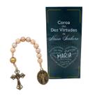 Terço Dezena Coroa das Dez Virtudes de Nossa Senhora com Folheto