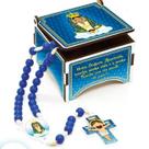 Terço infantil crianças nossa senhora aparecida com caixinha estampada Terço infantil crianças nossa senhora aparecida com caixinha estampada
