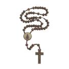 Terço Intercessor de Nossa Senhora Aparecida - Marrom - Contas de Madeira